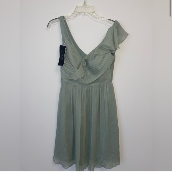 NWT  Silk Crew Dress size 2 wedding bridesmaid Kelly green cocktail fairy core - Picture 3 of 8